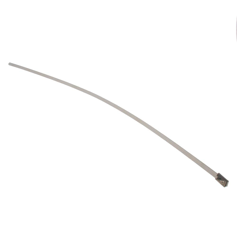  [AUSTRALIA] - MroMax 10PCS 13.78" x 0.18" Stainless Steel Cable Tie 304 Stainless Steel Self-locking Multi-purpose Metal Exhaust Sleeve Tie 4.6x350mm
