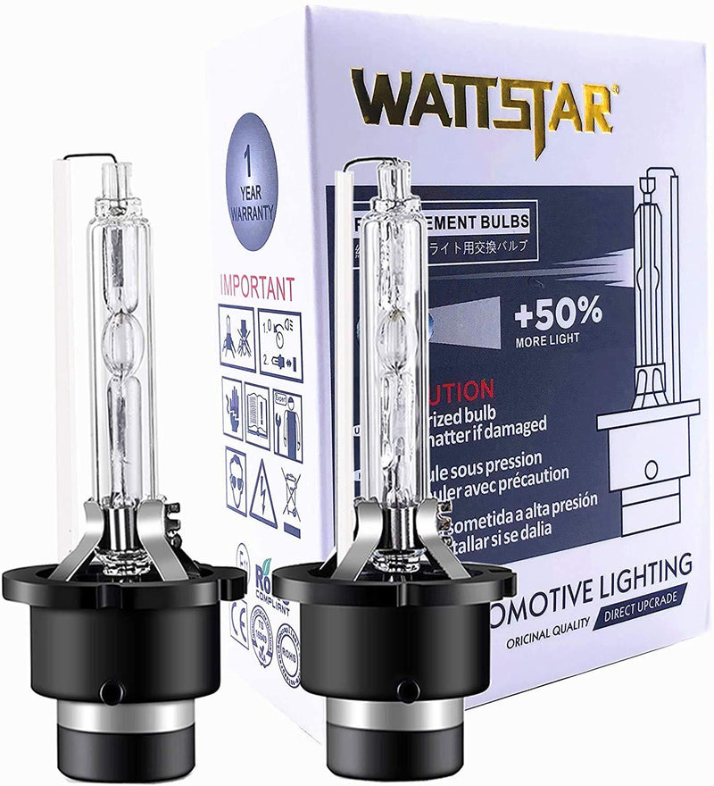 Wattstar D2S Xenon Bulb 4300K,35W,IP68 Waterproof,HID Headlight Bulbs, Xenon Exterior Headlamps for Vw,Jeep,BWM,Audi.… 4300K-D2S - LeoForward Australia