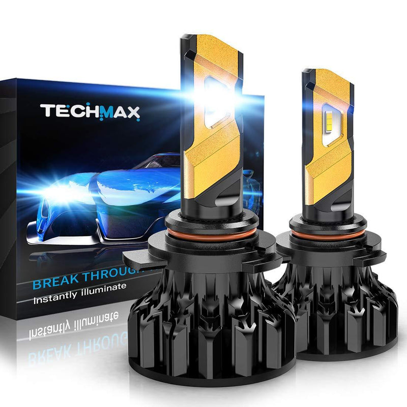 TECHMAX 9012 LED Headlight Bulb, HIR2 12000Lm 6500K Xenon White Conversion Kit of 2 - LeoForward Australia
