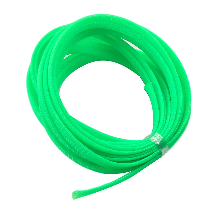  [AUSTRALIA] - Othmro 5m/16.4ft PET Expandable Braid Cable Sleeving Flexible Wire Mesh Sleeve Fluorescent Green 10mm*5m