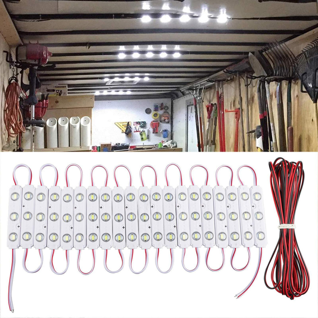  [AUSTRALIA] - Linkstyle 60LEDs 12V Van Interior Light Kits Car Ceiling Lights Kit for Van RV Truck Boats Caravans Trailers Lorries Cargo Transit Bus LWB VW - White