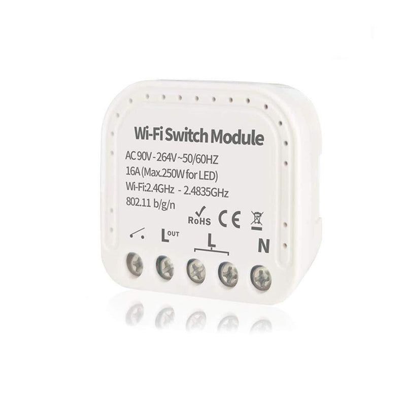 WiFi Relay Switch Self-Locking Switch Module, AC 90-264V WiFi Relay Switch Module Smart Life/Tuya APP Remote Control Switch Relay Module, Compatible with Alexa Echo Google Home Tuya app - LeoForward Australia