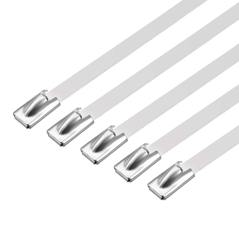  [AUSTRALIA] - uxcell 33 Inch Stainless Steel Cable Zip Ties 0.18 Inch Width Metal Exhaust Wrap 5pcs