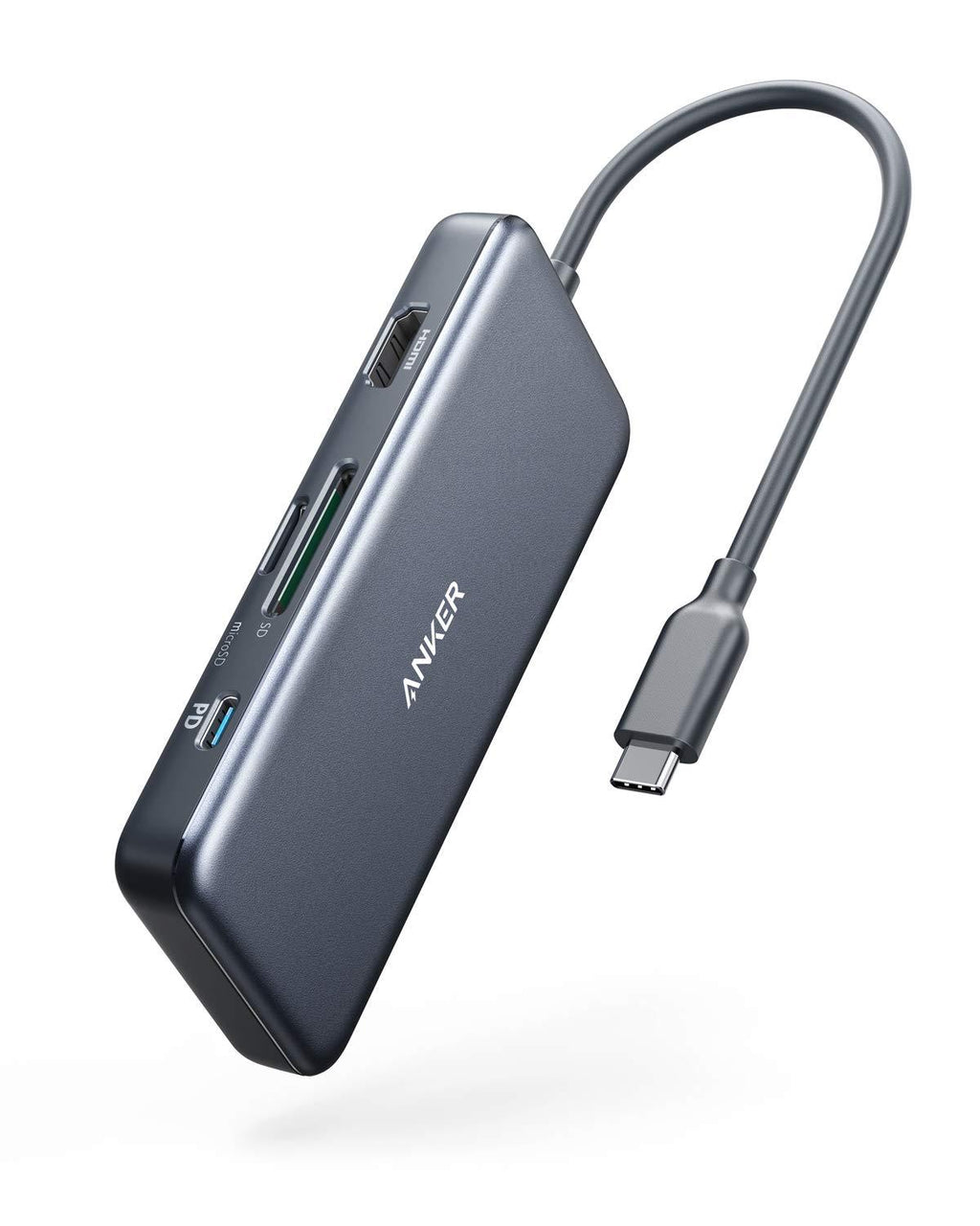  [AUSTRALIA] - Anker USB C Hub, PowerExpand+ 7-in-1 USB C Hub Adapter, with 4K HDMI, 100W Power Delivery, USB-C and 2 USB-A 5Gbps Data Ports, microSD and SD Card Reader, for MacBook Air, MacBook Pro, XPS, and More