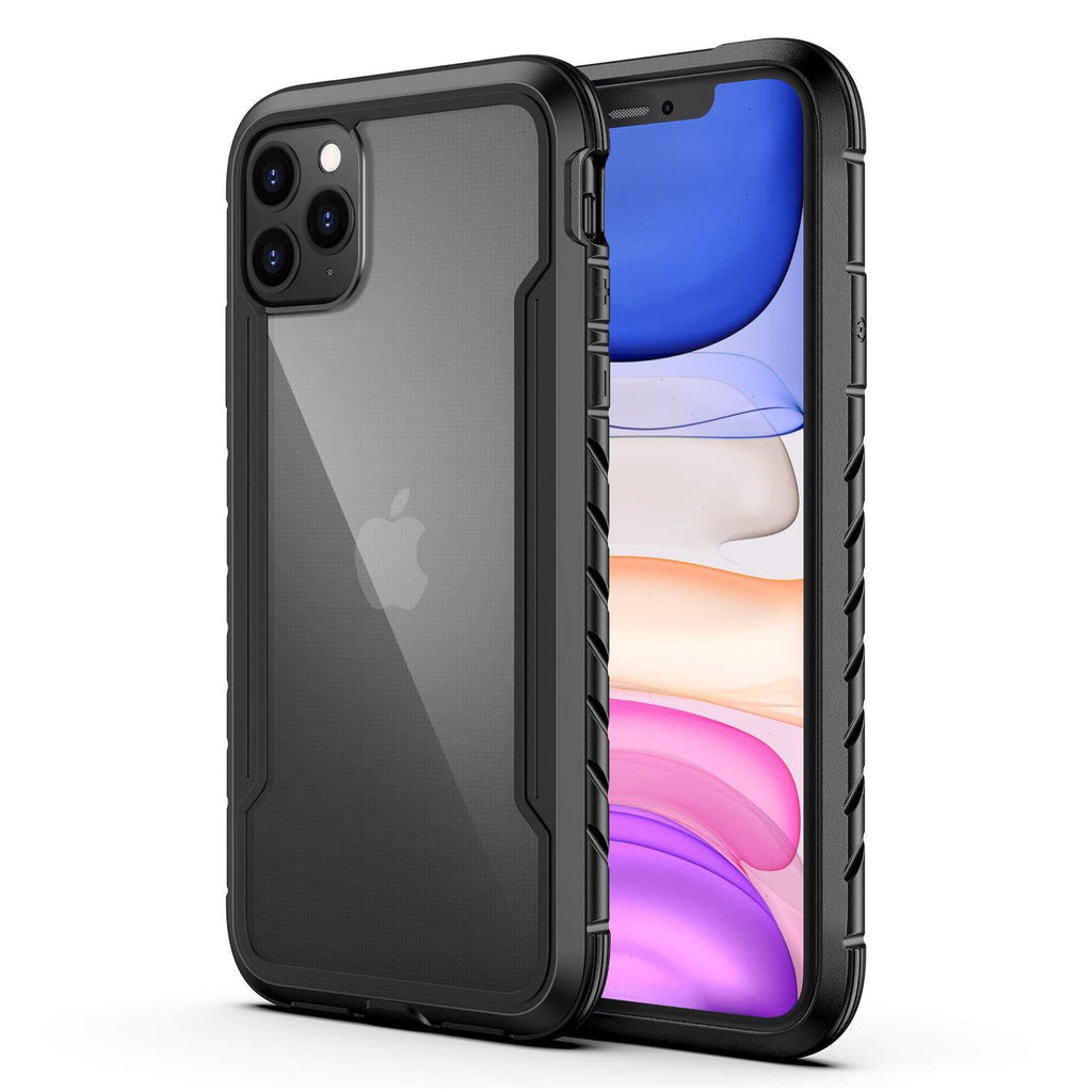 [AUSTRALIA] - Aodh Compatible with iPhone 11 Pro Max Case, Clear iPhone 11 Pro Max Cases with Edge Shockproof Protection, TPU Protective Case for Apple iPhone 11 Pro Max 6.5 Inch (Black) Black