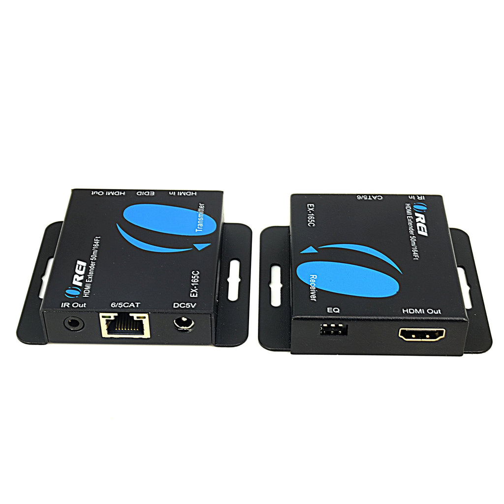 HDMI Extender Over LAN by Orei Single CAT6A/Cat7 Cable 1080P @ 60Hz with IR - Up to 160 ft - Loop Out Function - Digital Full HD - LeoForward Australia