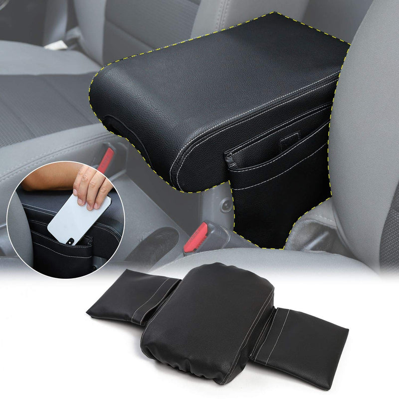  [AUSTRALIA] - For JK Center Console Cover Armrest Pad Cover with Storage Pockets for 2007-2010 Jeep Wrangler JK JKU Sahara Sport Rubicon X & Unlimited for 2007-2010 JK JKU