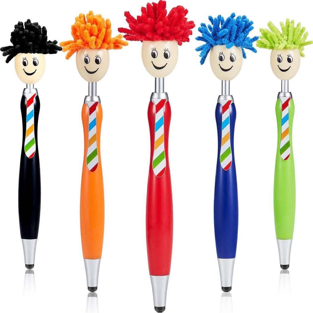 Mop Topper Pens Screen Cleaner Stylus Pens 3-in-1 Stylus Pen Duster for Kids and Adults (5 Pieces) 5 - LeoForward Australia
