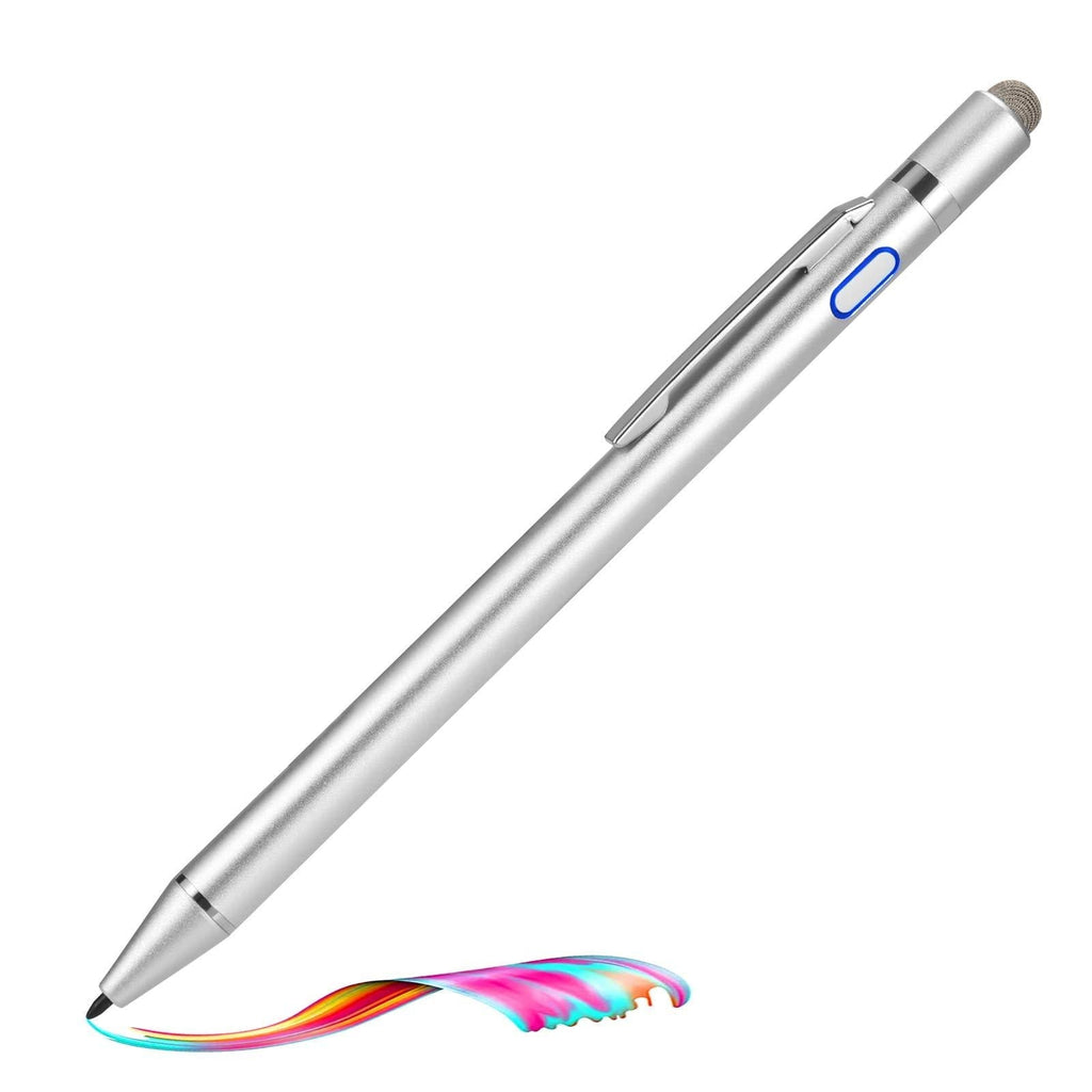 Active Stylus for iPad Pen with Palm Rejection,Compatible with Apple Pencil 2nd Gen Stylus for iPad Pro 11 inch,iPad Pro 12.9 4th/3rd Gen,iPad 6th/7th Gen,Air 3rd Gen,High Precise iPad Pencil,Silver - LeoForward Australia