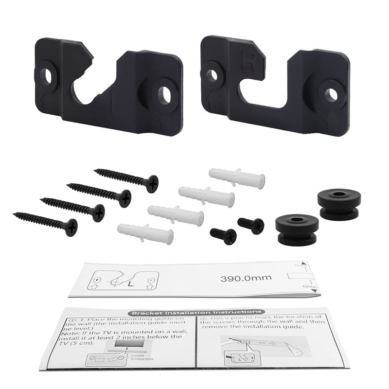  [AUSTRALIA] - Seayoo 1 Pair of Black Wall Mount Bracket AH96-03064A for Samsung Soundbar HWH750 HW-H750 HW-H450 HW-J355 HWH751 HW-H751 HWJM25 HW-JM25 HWJM45C HW-JM45C HW-JM45C/ZA Soundbar Wall Hooks