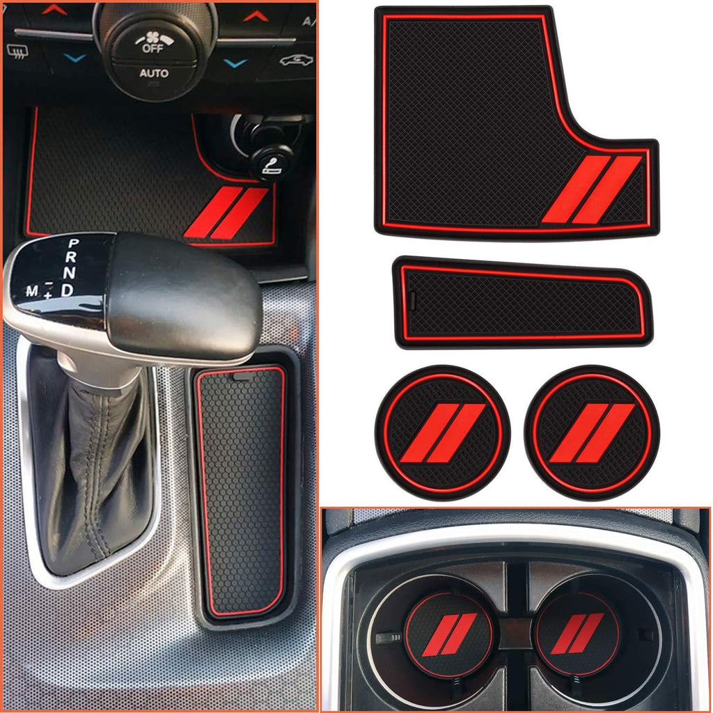  [AUSTRALIA] - bonbo Custom Fit Liner Accessories for Dodge Charger 2015-2020, Front Center Console Insert, Shifter Bin and Cup Holder Insert Liner Trim Mats, Charger Anti-Slip Interior Accessories(4pcs)