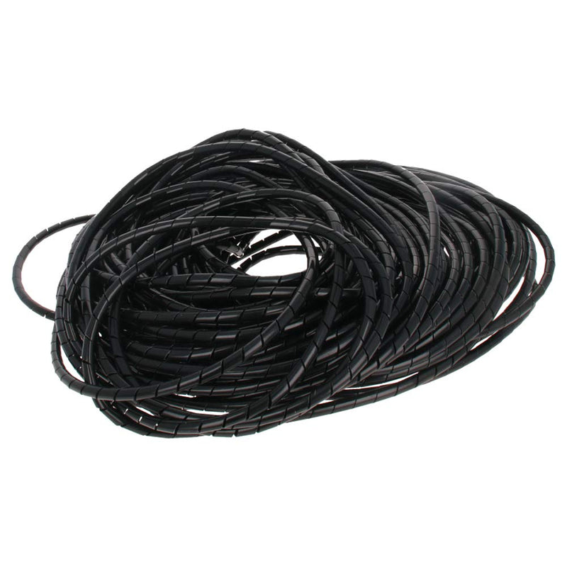  [AUSTRALIA] - Othmro Spiral Cable Wrap Spiral Wire Wrap Cord for Computer Electrical Wire Organizer Sleeve(Dia 4MM-Length 14M Black) 4mm 14-15m