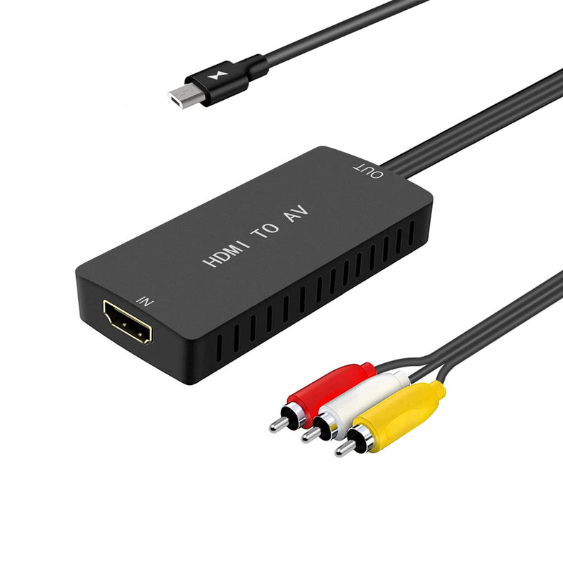  [AUSTRALIA] - HDMI to RCA Converter, HDMI to Composite Video Audio Converter Adapter, HDMI to AV, Supports PAL/NTSC for PS4, Xbox, Switch, TV Stick, Blu-Ray, DVD Player, HDMI to RCA Converter