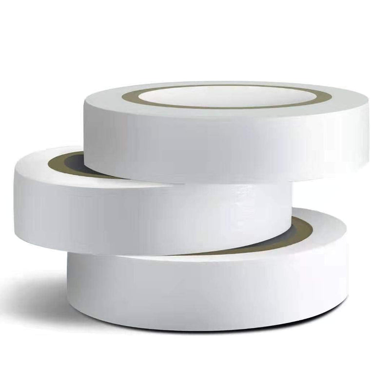  [AUSTRALIA] - Wapodeai 3PCS White Electrical Tape, Premium White Waterproof Tape, Flame Retardant Indoor Outdoor High Temperature Resistance Electric Tape, 0.62 in X 49 ft