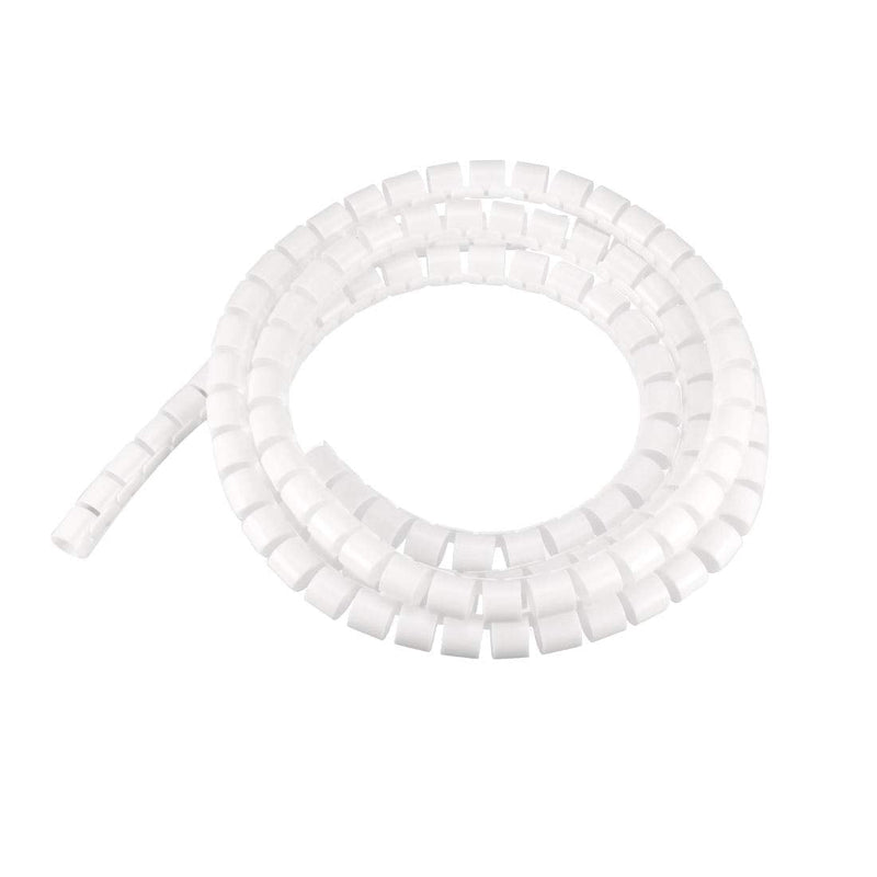  [AUSTRALIA] - uxcell Flexible Spiral Tube Wrap Cable Management Sleeve 14mmx16mm Computer Wire Manage Cord 3 Meters Length White