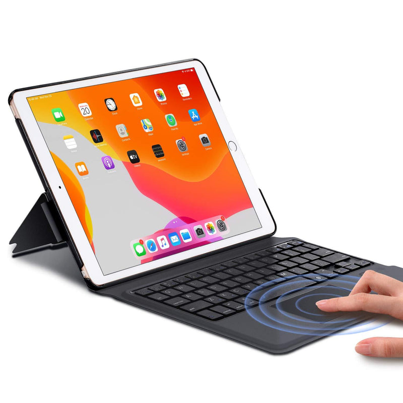  [AUSTRALIA] - Keyboard Case for 2021 New iPad 9th Generation 10.2 inch / 8th 2020 / iPad 7th Gen 2019 / iPad Air 3rd Gen/iPad Pro 10.5" 2017 – Stable Touchpad Function -10.2/10.5"- Black 10.2"/10.5"
