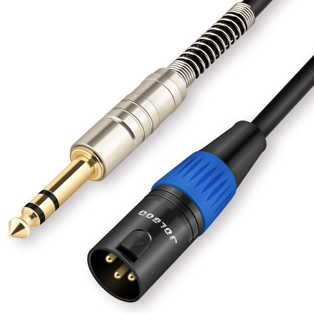  [AUSTRALIA] - 1/4 Inch TRS to XLR Male Cable, Balanced 6.35mm TRS Plug to 3-pin XLR Male, Quarter inch TRS Male to XLR Male Microphone Cable, 10 Feet - JOLGOO 1/4 TRS Male to XLR Male