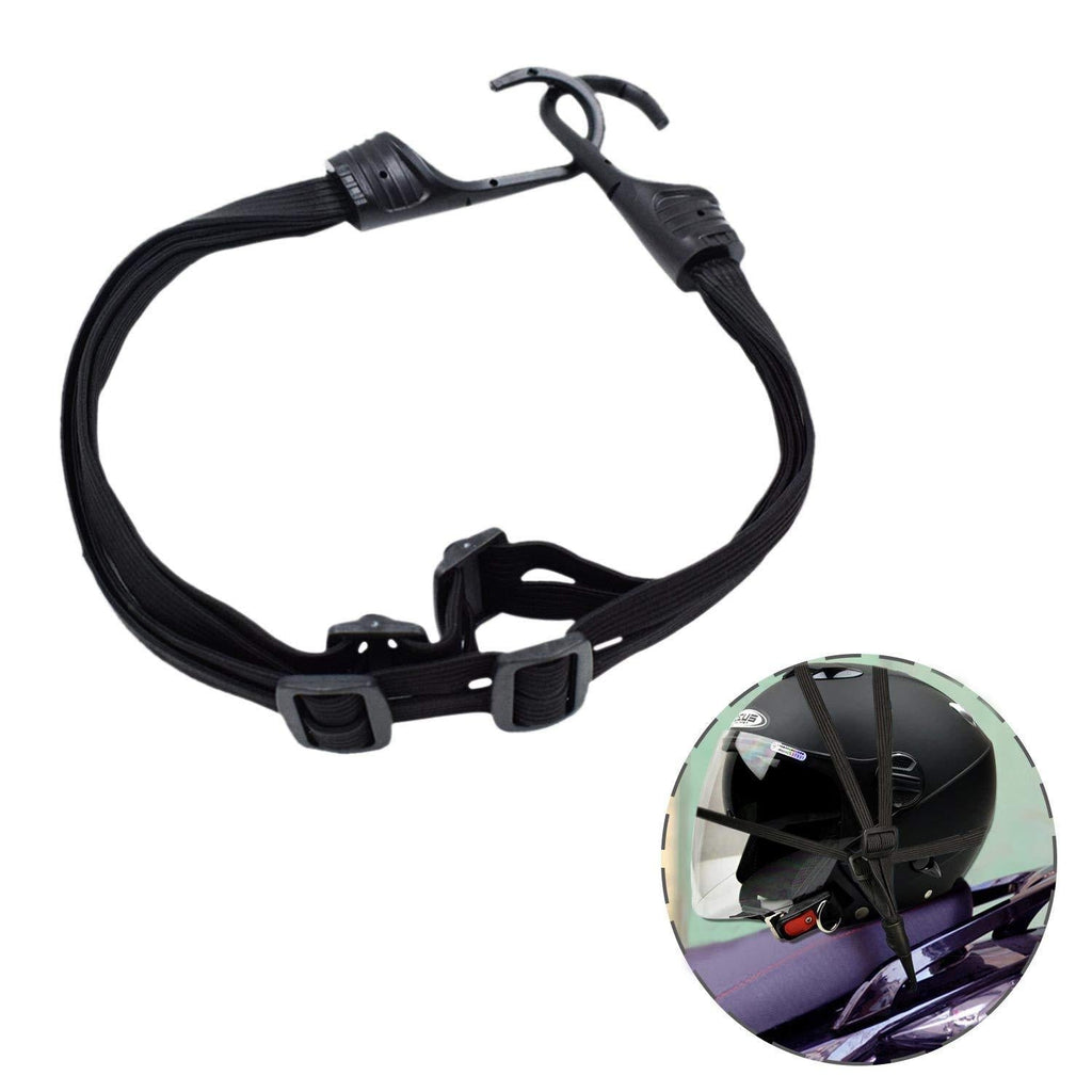 [AUSTRALIA] - Dogxiong 60cm Motorcycle Luggage Net Helmet Elastic Rope,Retractable Cord 2 Hooks Elastic Rope Strap for Motorcycle Helmet Luggage