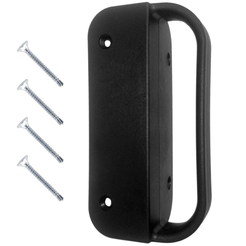  [AUSTRALIA] - Universal Nylon GATE Handle -Black: Pull Works with Wood, Metal, or Vinyl Gates. 1 Pack Black