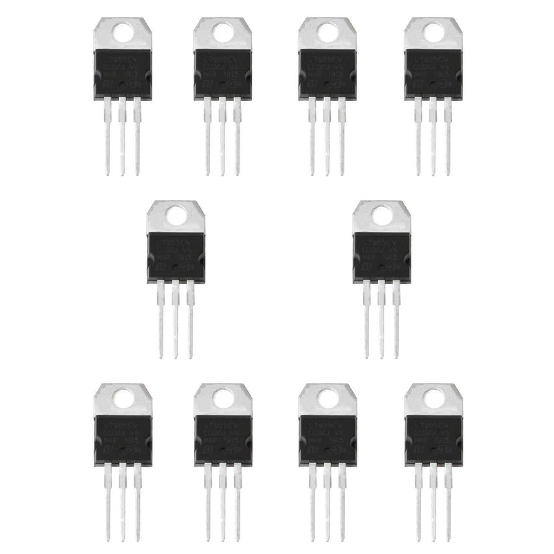 Maxmoral 10pcs 5V 1.5A L7805CV IC Positive Voltage Regulator L7805 Three-terminal Regulator 7805 - LeoForward Australia