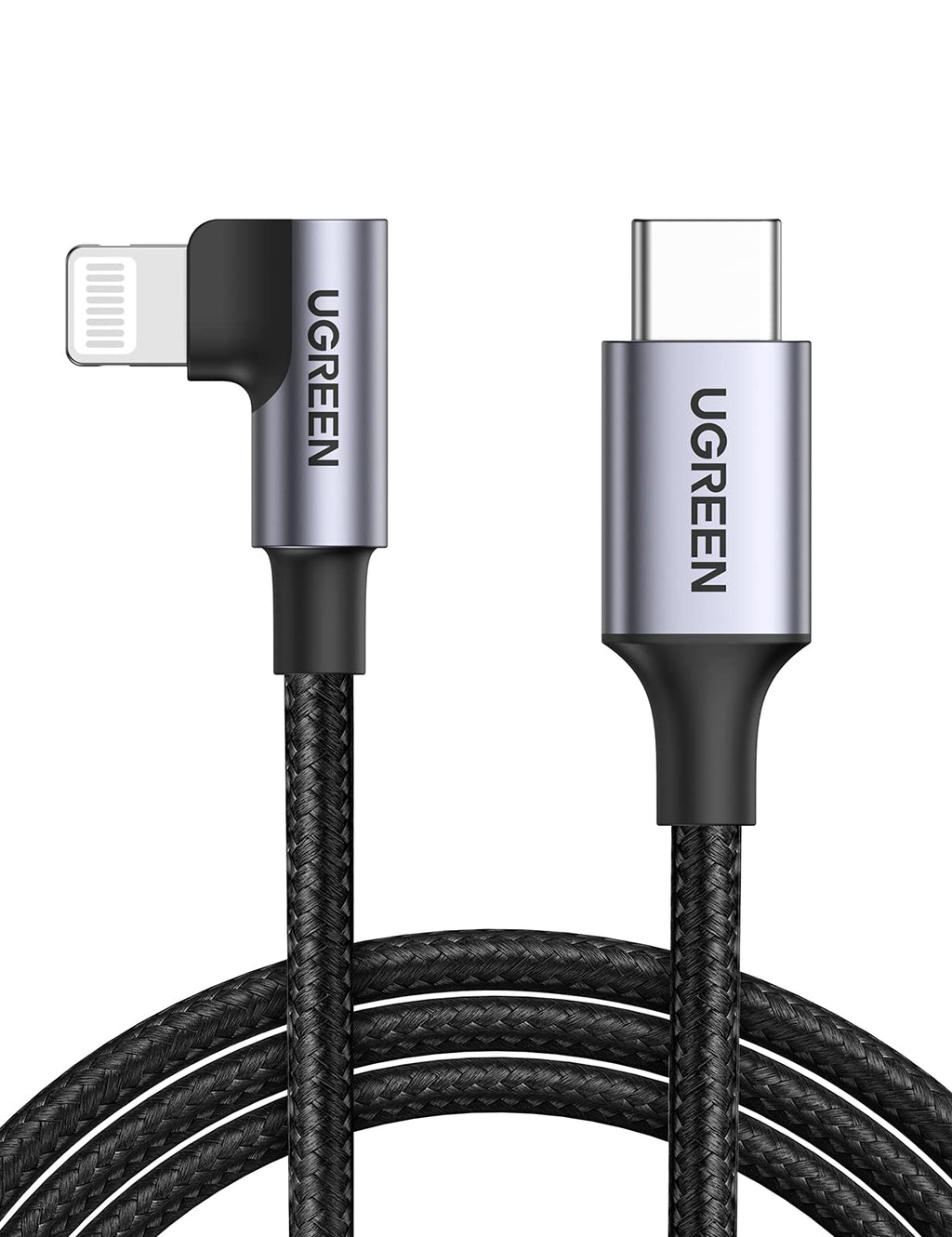 UGREEN USB C iPhone Charger 6FT USB C to Lightning Cable 90 Degree MFi Certified Compatible with iPhone 12 12Pro 12ProMax 11 11Pro 11ProMAX 8Plus MacBook iPad AirPod - LeoForward Australia