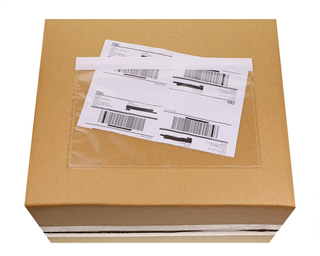  [AUSTRALIA] - Tupalizy Clear Shipping Mailing Label Envelopes Pouches Top Loading Packing List Adhesives Label Sleeves for Business Invoice Boxes Poly Mailers Bags Packages Storage (9.7x6.6 Inches, 20PCS)