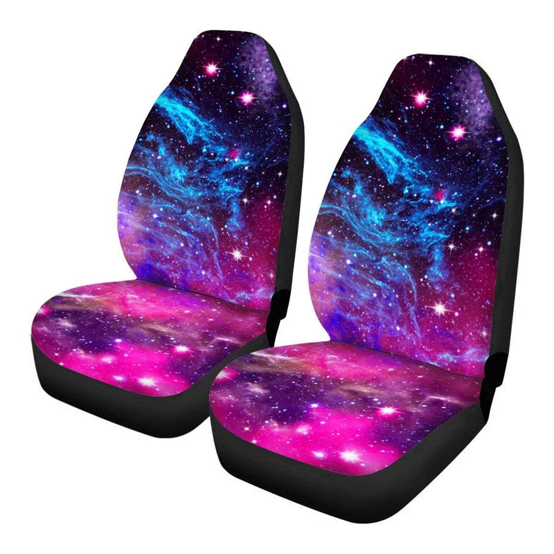  [AUSTRALIA] - INSTANTARTS 2 Piece Galaxy Front Car Cushions Vehicle Seat Protector Car Seats Covers Fit Most Cars