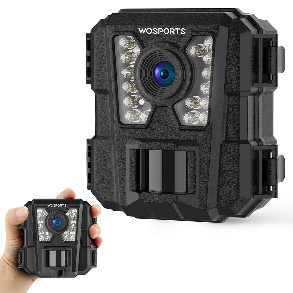 [AUSTRALIA] - WOSPORTS Mini Trail Camera 16MP 1080P Waterproof Game Hunting Cam with Night Vision for Wildlife Monitoring Hunting