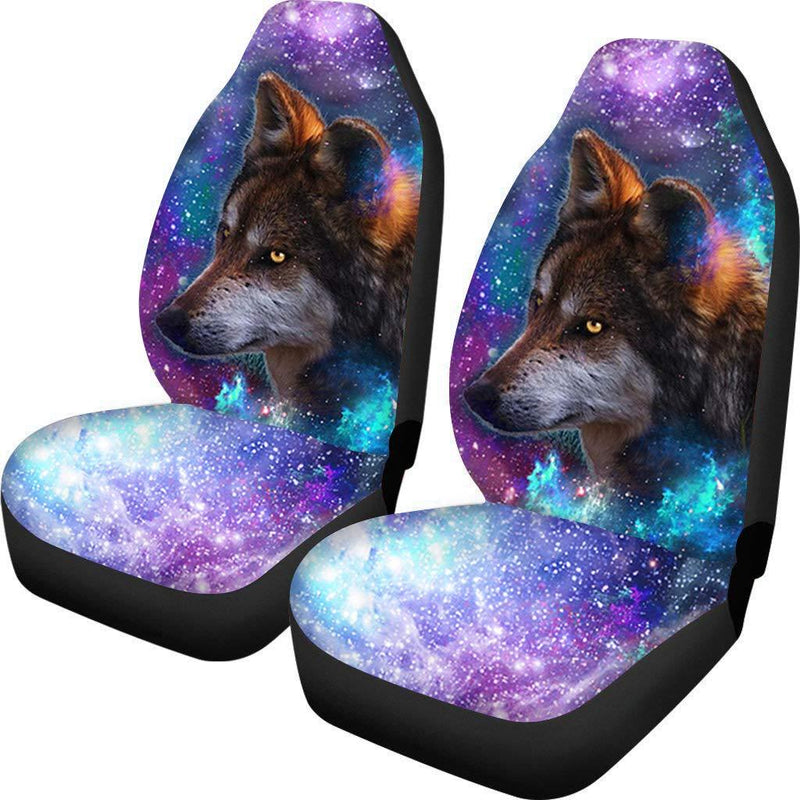  [AUSTRALIA] - Front Seat Covers 2 pcs,Vehicle Seat Protector Car Mat Covers, Fit for Sedan, SUV, Van (Wolf 2) Wolf 2