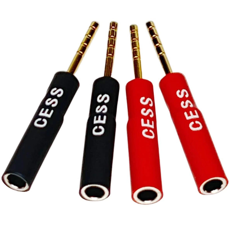  [AUSTRALIA] - CNCESS CESS-053 Banana Plug to Pin Plug Adapter, 4mm Female to Male Screw Type Banana, 4 Pack (Straight PIN) Straight PIN