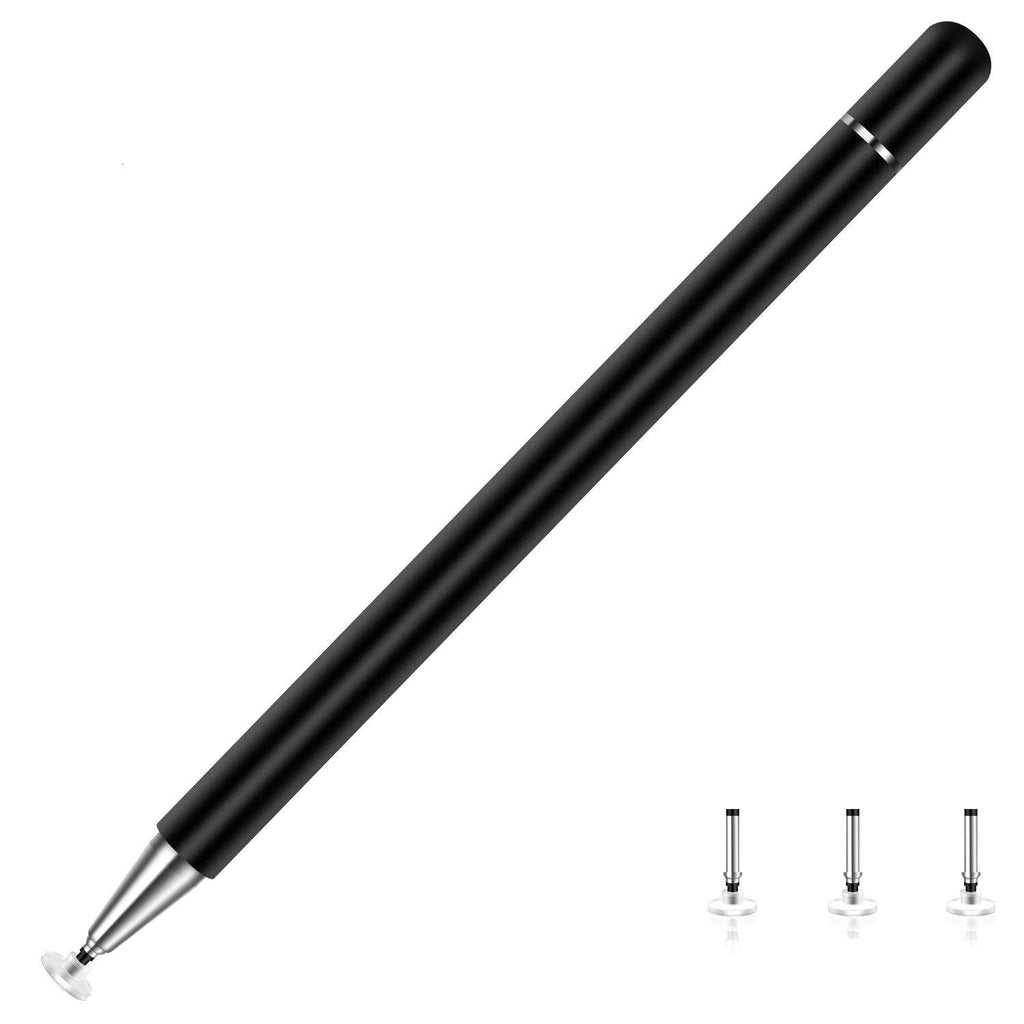 Stylus for iPad, Digiroot Stylist Pen with Magnetism Cover Cap, Stylus Pen for Touch Screens/Apple/iPhone/iPad/Mini/Air/Android/Surface/Tablet/Laptop - (Black) Black - LeoForward Australia