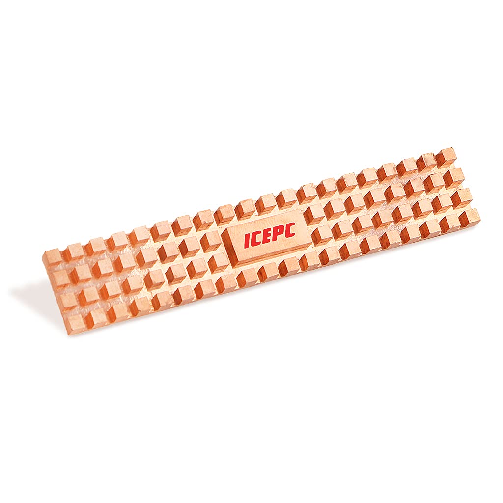 icepc M.2 22110 Pure Copper Heatsink with Thermal Conductive Adhesive for Cooling M.2 NVME 22110 NGFF SSD Radiator, Suitable for Enterprise-Class Server or PC 22110 Solid State Disk 97x18x4mm - LeoForward Australia