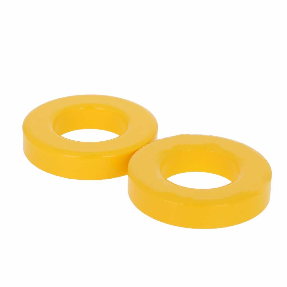 Fielect 8pcs Toroid Core, Ferrite Chokes Ring Iron Powder Inductor Ferrite Rings, Yellow White, 21.5 x 38.4 x 8.26mm - LeoForward Australia