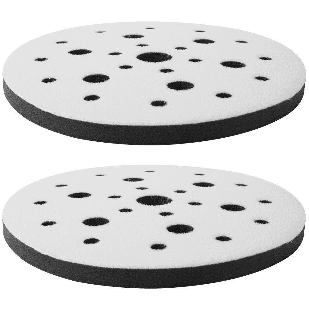  [AUSTRALIA] - Gekufa Soft Interface Pad 6 Inch, Hook and Loop Soft Sponge Cushion Interface Buffer Pad 2 Pack, 6" x 1/2" x 3/4" Polishing Sponge Cushion Pad