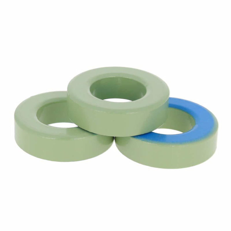 Fielect 10pcs Toroid Core, Ferrite Chokes Ring Iron Powder Inductor Ferrite Rings, Green Blue, 21.5 x 38.4 x 11.1mm - LeoForward Australia