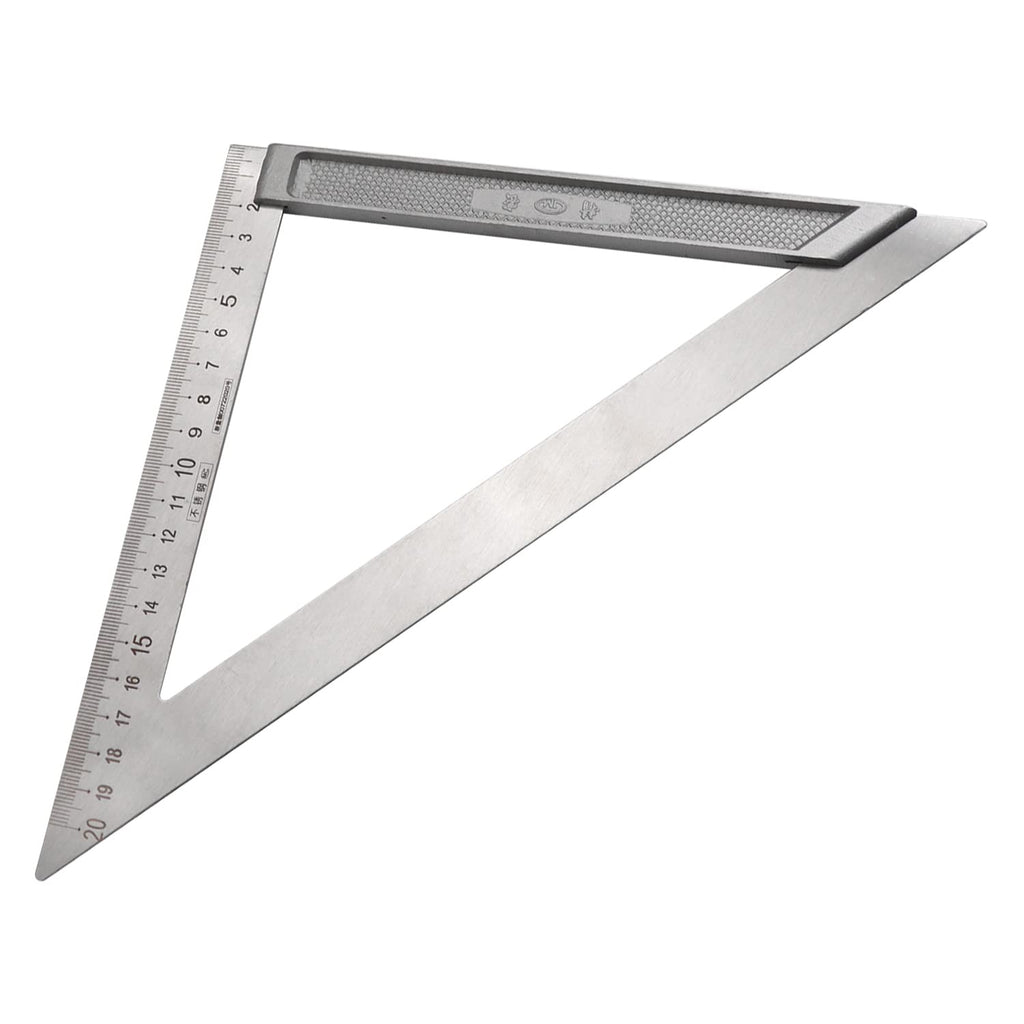  [AUSTRALIA] - Utoolmart 200mm Triangle Square Ruler Stainless Steel Right Angle Woodworking Tool Measurement 1Pcs