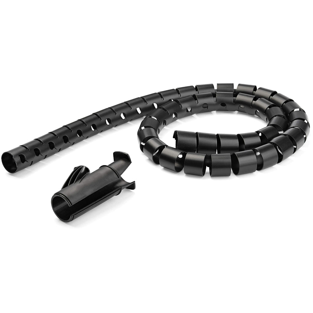  [AUSTRALIA] - StarTech.com 1.5m (4.9ft) Cable Management Sleeve - Spiral - 1" (25mm) Diameter - W/Cable Loading Tool - Black (CMSCOILED)