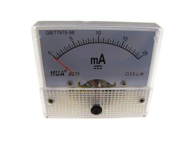  [AUSTRALIA] - DC 20mA Analog Needle Panel DC Current Ammeter 85C1