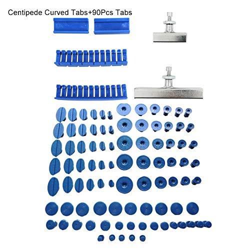  [AUSTRALIA] - WEMINC Centipede Curved Glue Tabs Heavy Duty PDR Dent Puller Crease Glue Tabs Large Dents (Centipede Curved Tabs+90Pcs Tabs) Centipede Curved Tabs+90Pcs Tabs