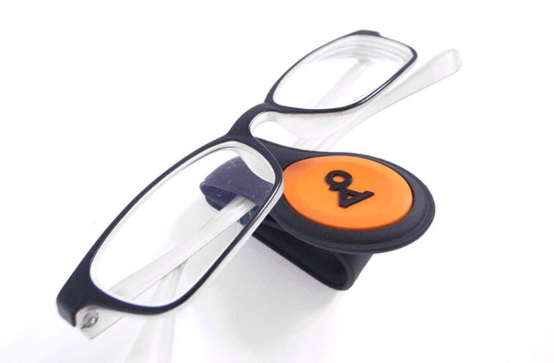  [AUSTRALIA] - One Touch Sunglass Holder Universal Car Glasses Holder Car storage visor CLIP Sunglasses Clip Orange
