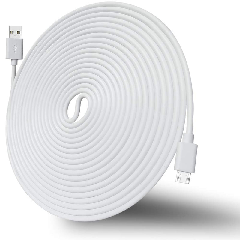  [AUSTRALIA] - 10FT USB Power Extension Cable for Wyze Cam,WyzeCam Pan,YI Camera,NestCam Indoor,Netvue,KasaCam,Furbo Dog,Blink,Cloud Cam,Long USB to Micro USB Charging Charger Cord for Wyze-Cam v3 v2 Security Camera