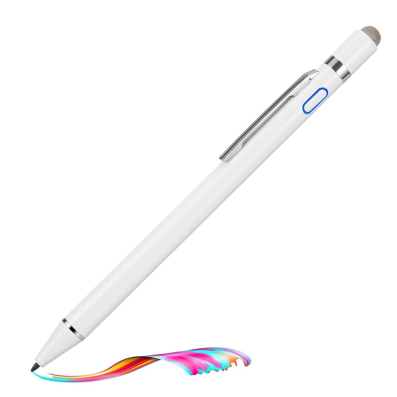 Active Stylus for iPad Pencils with Palm Rejection,Compatible with Apple Pencil 2nd Gen Stylus for iPad Pro 11 inch,iPad Pro 12.9 4th/3rd Gen,iPad 6th/7th Gen,High Precise Digital Pencil,White - LeoForward Australia