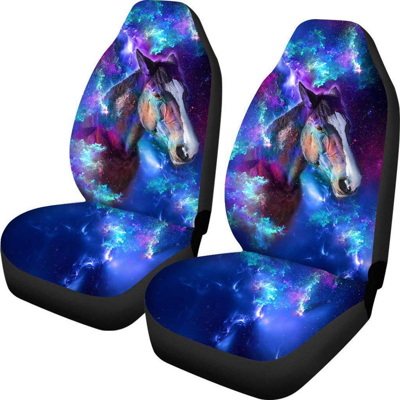  [AUSTRALIA] - PZZ Galaxy Horse Print Baja Blanket Bucket Seat Cover for Car, Truck, Van, SUV - Airbag Compatible