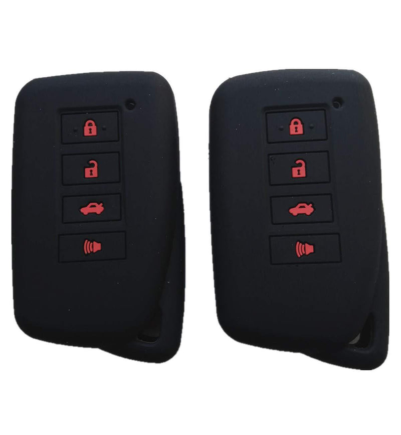  [AUSTRALIA] - Silicone Smart Key Fob Covers Case Protector Keyless Remote Holder for Lexus NX300h ES350 GS350 GS300h GS450h HYQ14FBA 89904-30A30 Black