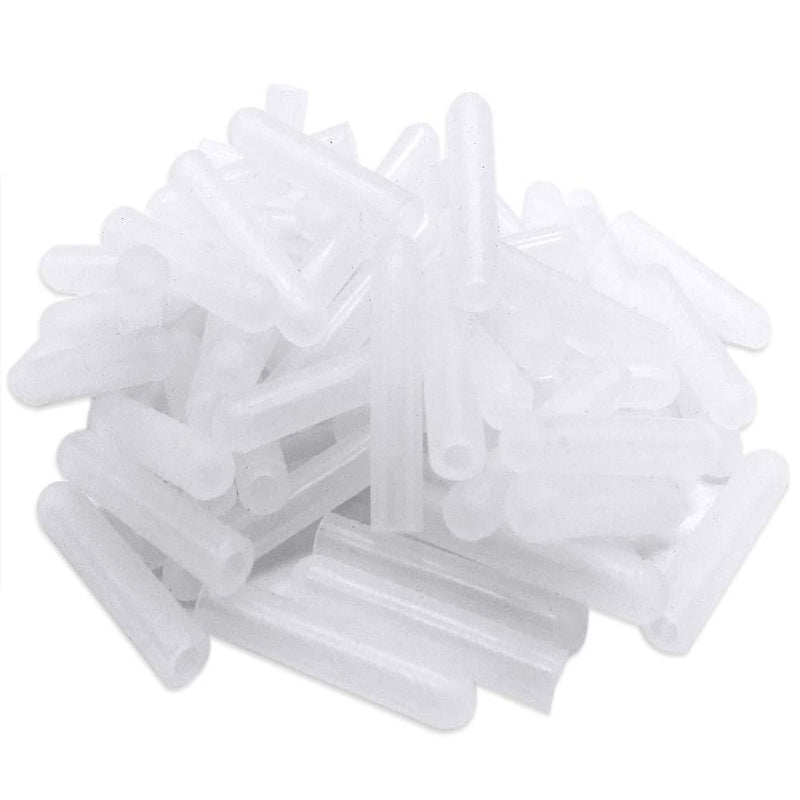 100 Pieces Universal Dishwasher Prong Rack Tip Tine Cover Caps, Flexible Round Silicone End Caps Shelf Organizer Tip Caps Wire Thread Protector Cover, Clear - LeoForward Australia