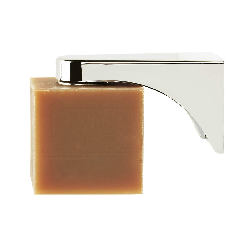  [AUSTRALIA] - Professor Fuzzworthy Air Dry Magnetic Soap Holder in-Shower Storage for Soaps & Beard Shampoo Bars - No More Soggy Soaps - Chrome Soap Dish Dispenser Bath Kitchen & Shower