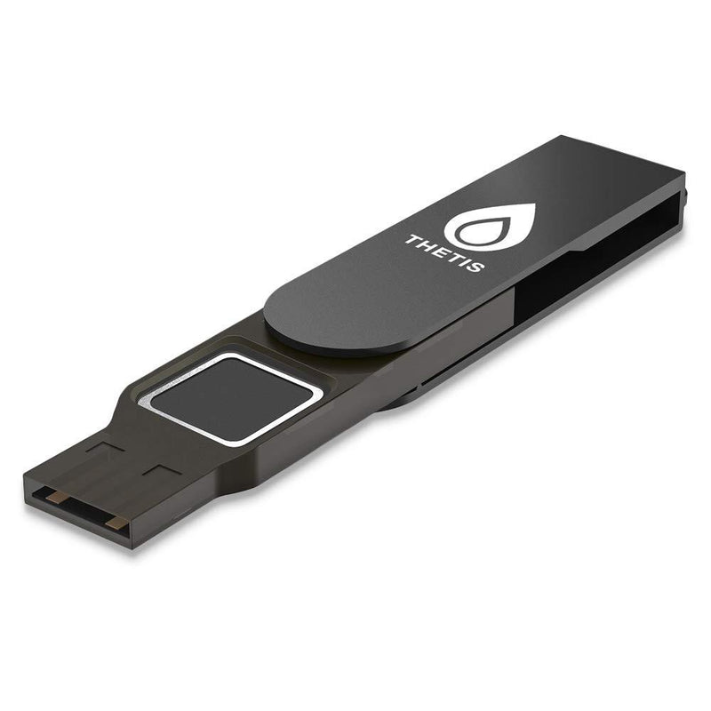 Thetis FIDO2 Security Key Fingerprint USB A, Two Factor Authenticator, Multi-Layered Protection HOTP / U2F Compatible Windows, MacOS, Gmail, Linux for Office Business - Black - LeoForward Australia