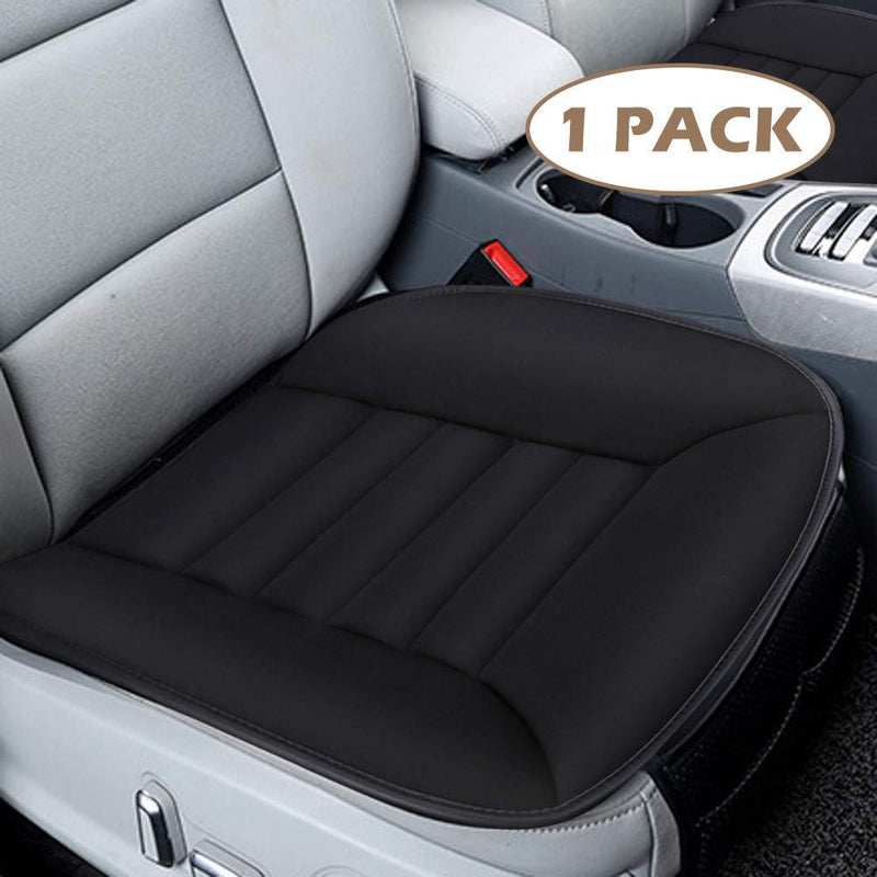  [AUSTRALIA] - MYFAMIREA Car Seat Cushion Pad Sciatica Pain Relief Comfort Seat Protector for Car Driver Seat Office Chair Home Use Memory Foam Seat Cushion with Non Slip Bottom Black Black-1PCS