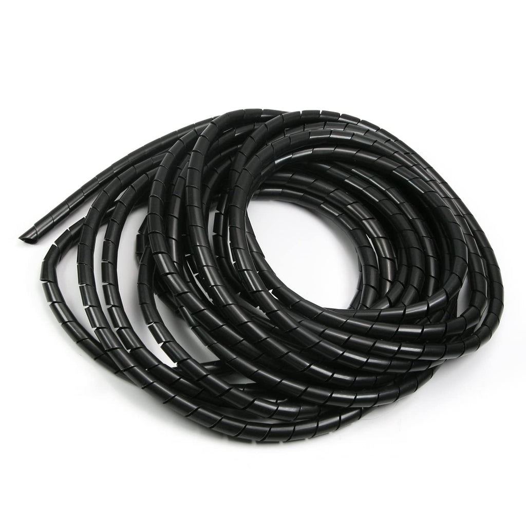  [AUSTRALIA] - Othmro 1Pcs Spiral Cable Wrap Spiral Wire Wrap Cord for Computer Electrical Wire Organizer Sleeve(Dia 10MM-Length 8M Black) 10mmx8-10m 1pcs