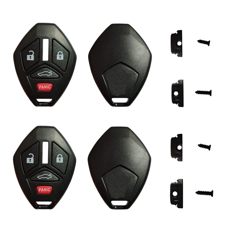  [AUSTRALIA] - Key Shell Replacement for Keyless Entry Remote Mitsubishi Key Fob Case with Screwdriver Fit for Mitsubishi Eclipse Galant Lancer Outlander(2PC)